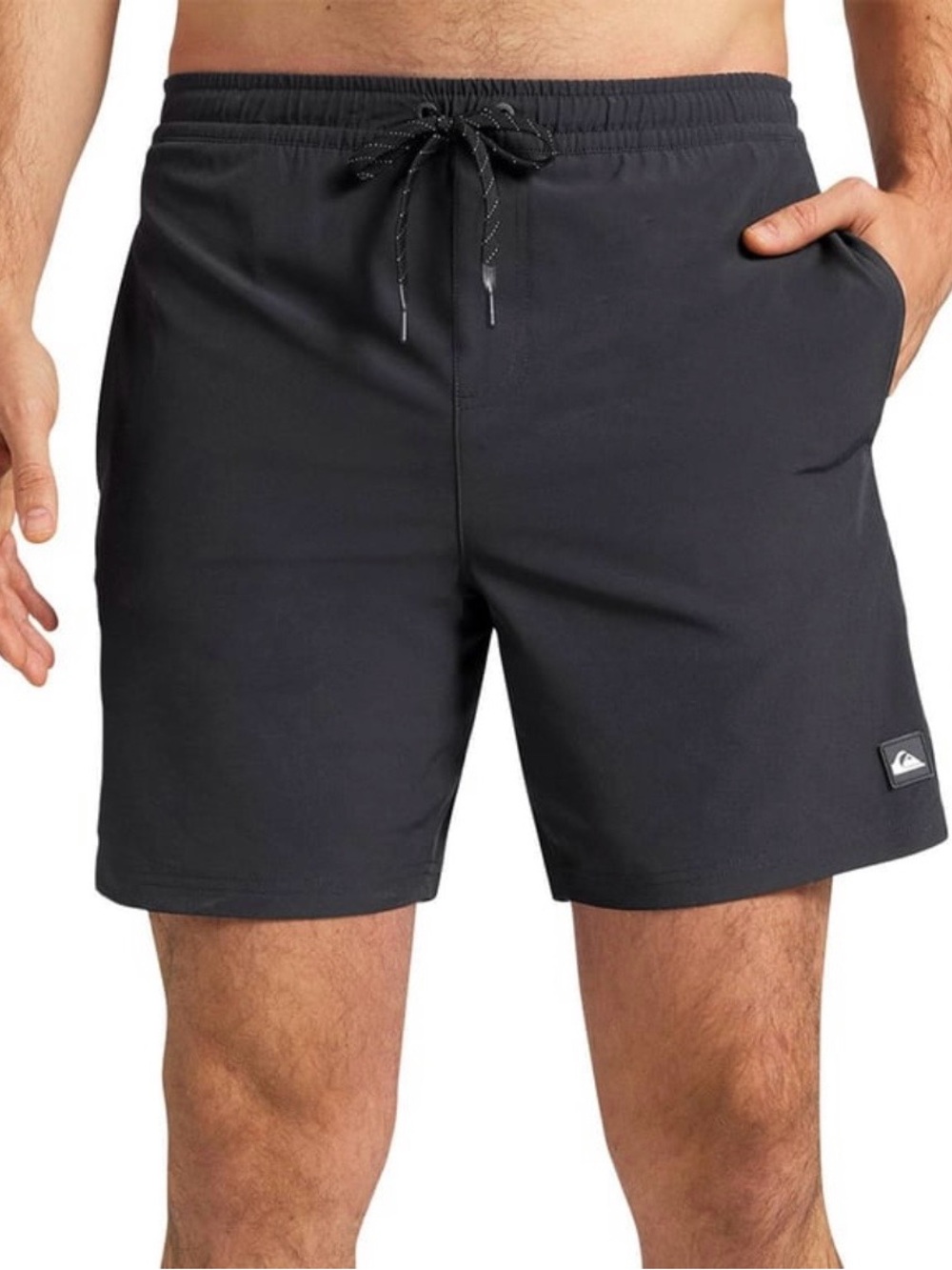 NWT Quiksilver Black Waterman Swim Volley Trunks Short - Small